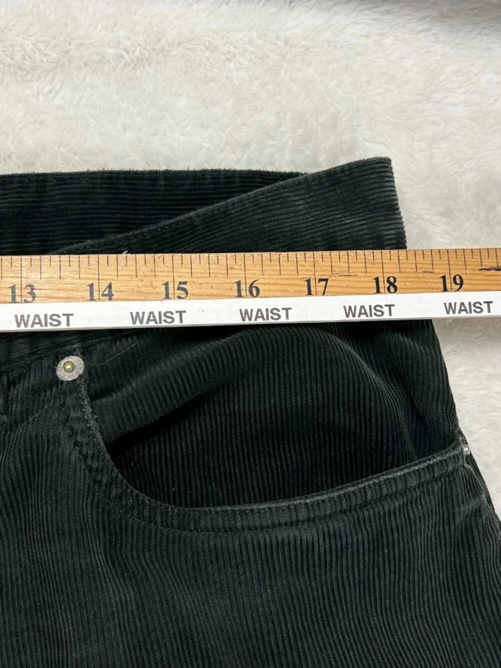 Vintage Polo By Ralph Lauren Corduroy Pants Mens 38x32 Green Straight Leg Preppy